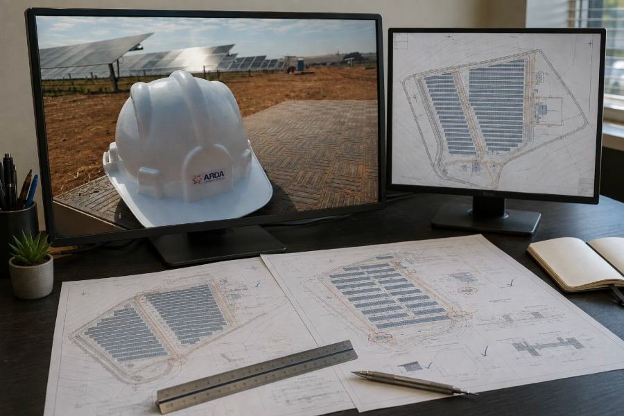 Design review dos projetos executivos de 18 usinas fotovoltaicas